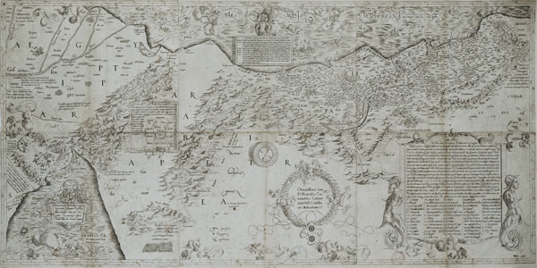 Amplissima Terrae Sanctae descripto ad utriusque testamenti intelligentiam, 1537 (engraving) from Gerard Mercator