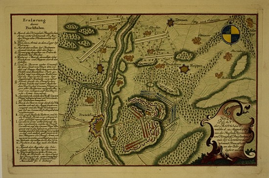 Plan of the Battle of Kunersdorf, August 12th, 1759, 1759 (pen and ink on paper) from German School