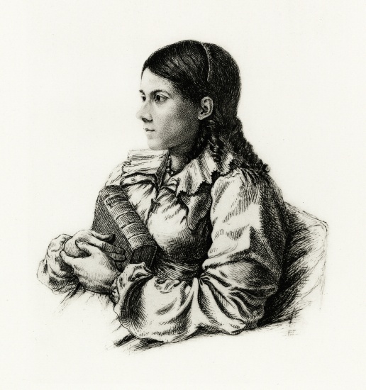 Bettina von Arnim from German School, (19th century)
