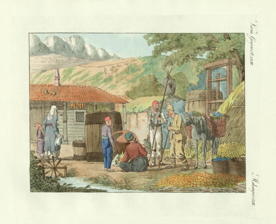 The valley dwellers on the Crimeas Peninsula from German School, (19th century)