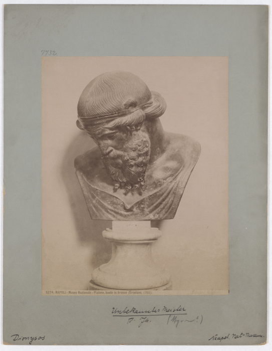Napoli: Museo Nazionale, Platone, busto in bronzo (Ercolano, 1759), No. 5274 from Giacomo Brogi
