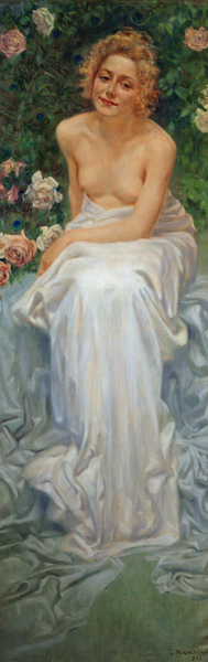 The Pleasure, 1900, painting by Kienerk George (1869-1948), part of the Human enigma triptych, oil o from Giorgio Kienerk