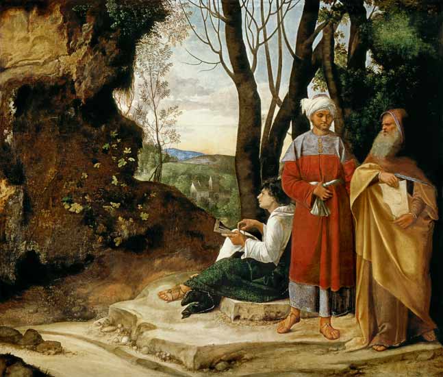 Die drei Philosophen from Giorgione (eigentl. Giorgio Barbarelli oder da Castelfranco)