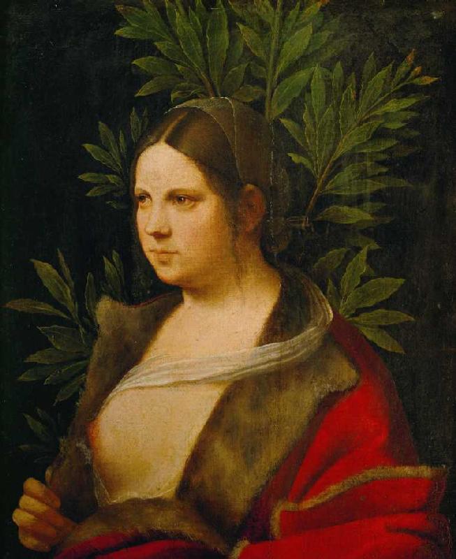 Bildnis einer jungen Frau (Petrarca's Laura) from Giorgione (eigentl. Giorgio Barbarelli oder da Castelfranco)