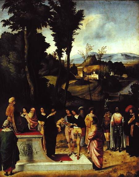 Moses being tested by the Pharaoh from Giorgione (eigentl. Giorgio Barbarelli oder da Castelfranco)