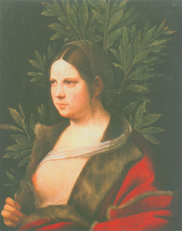 Portrait einer Frau ( Laura ) from Giorgione (eigentl. Giorgio Barbarelli oder da Castelfranco)