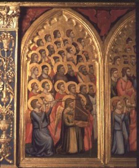 Angels from the Coronation of the Virgin Polyptych (middle left panel) from Giotto (di Bondone)