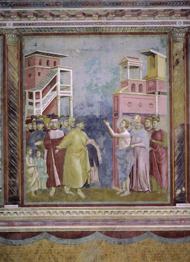 Der hl. Franziskus sagt sich von seinem Vater los from Giotto (di Bondone)