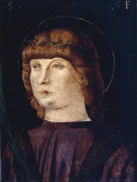 Giov.Bellini Umkreis, Jugendl.Heiliger from Giovanni Bellini