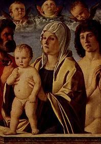 Maria mit dem Kind zwischen den hll. Petrus und Sebastian from Giovanni Bellini