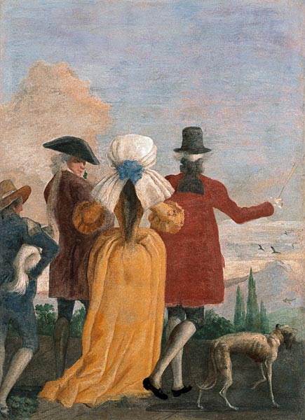 G.D.Tiepolo, Spaziergang zu dritt from Giovanni Domenico Tiepolo