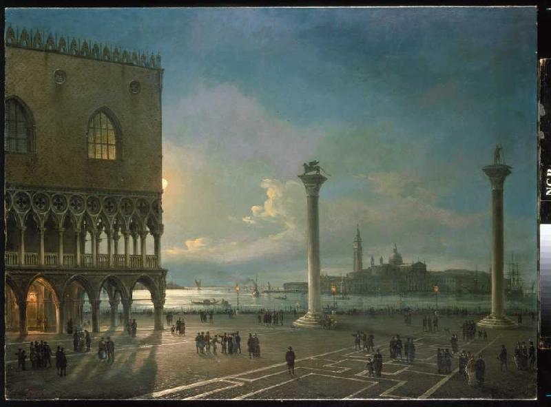 Abendstimmung auf der Piazzetta mit Blick auf San Giorgio Maggiore from Giovanni Grubacs