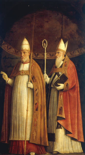 Girol.da Santacroce, Gregor u.Augustinus from Girolamo da Santacroce