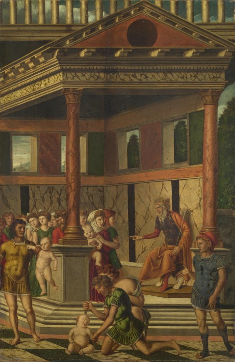 The Massacre of the Innocents with Herod from Girolamo Mocetto