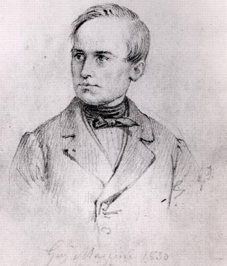 Giuseppe Mazzini (1805-72) 1830 from Giuseppe Isola