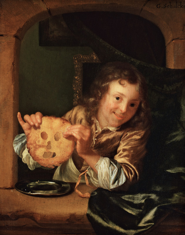 Boy with Pancakes from Godfried Schalcken