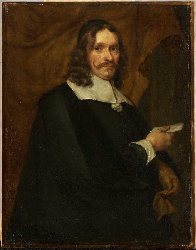 Bildnis eines Mannes mit einem Brief. from Gonzales Coques