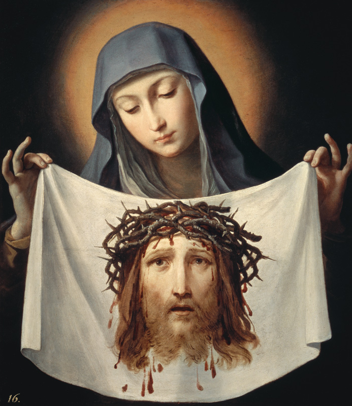 Die Hl. Veronika mit dem Schweisstuch Jesu. from Guido Reni