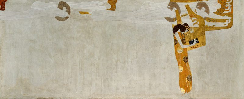 "Beethovenfries". Ausschnitt aus: "Die Sehnsucht nach Glück findet Erfüllung in der Kunst" from Gustav Klimt