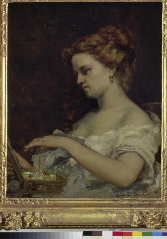 Die Dame am Schmuckkasten from Gustave Courbet