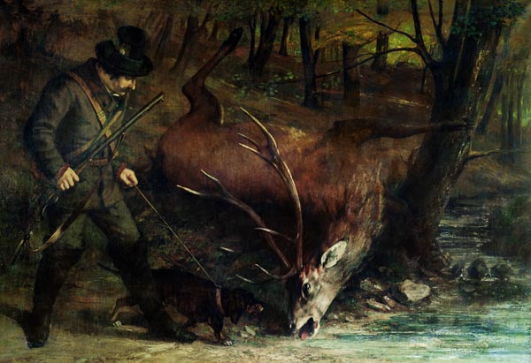 The Death of the Stag from Gustave Courbet
