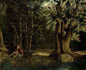 Im Wald von Fontainebleau mit der Béranger-Eiche from Gustave Courbet
