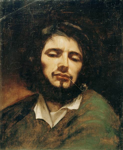 Selbstbildnis des Künstlers, Mann mit der Pfeife from Gustave Courbet