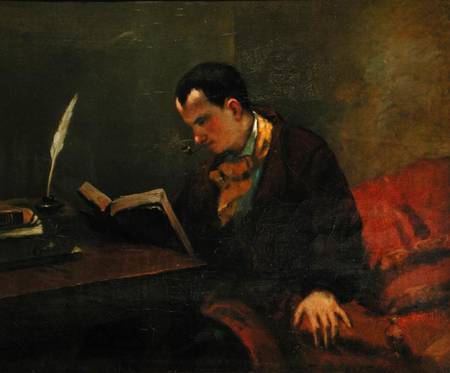 Portrait of Charles Baudelaire (1821-67) from Gustave Courbet