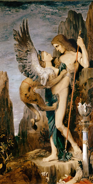 Ödipus und die Sphinx. from Gustave Moreau