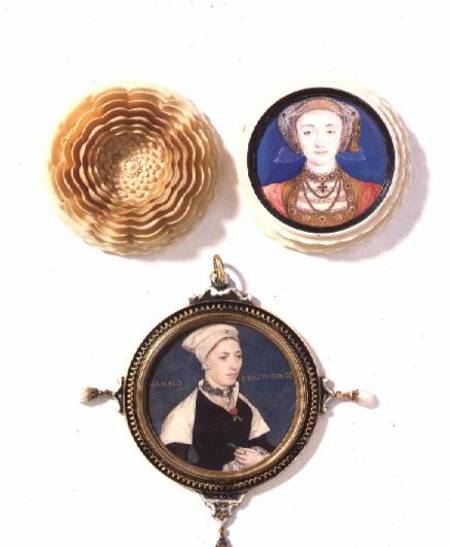 Anne of Cleves (top), 1539 and Mrs Pemberton (bottom) from Hans Holbein d.J.