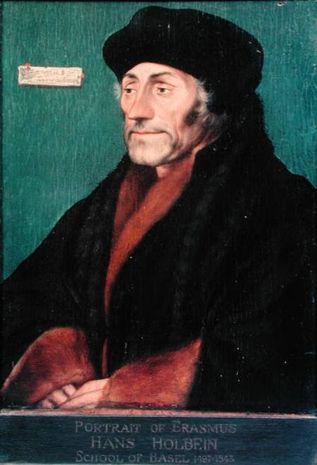 Erasmus of Rotterdam (1466-1536) from Hans Holbein d.J.
