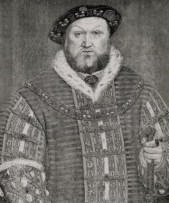 Henry VIII (1491-1547) (engraving) from Hans Holbein d.J.