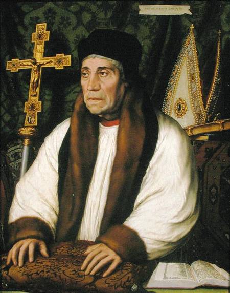 Portrait of William Warham (1450-1532) Archbishop of Canterbury from Hans Holbein d.J.