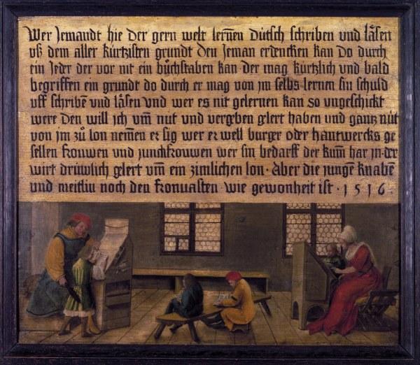 Schoolmaster s Sign/ Painting / 1516 from Hans Holbein d.J.
