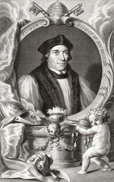 John Fisher, Bishop of Rochester; engraved by Jacobus Houbraken, c.1738-42 from Hans Holbein d.J. (Werkstatt)