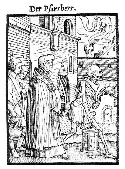 Death and the Parish Priest, from ''The Dance of Death''; engraved by Hans Lutzelburger, c.1538 from Hans Holbein d.J. (Werkstatt)