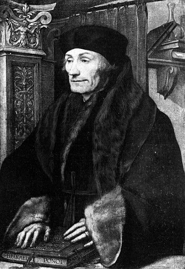 Portrait of Erasmus from Hans Holbein d.J. (Werkstatt)