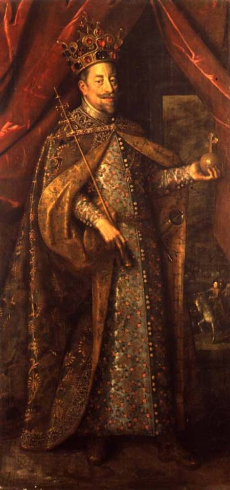 Emperor Matthias of Austria in Bohemian Coronation Robes from Hans von Aachen