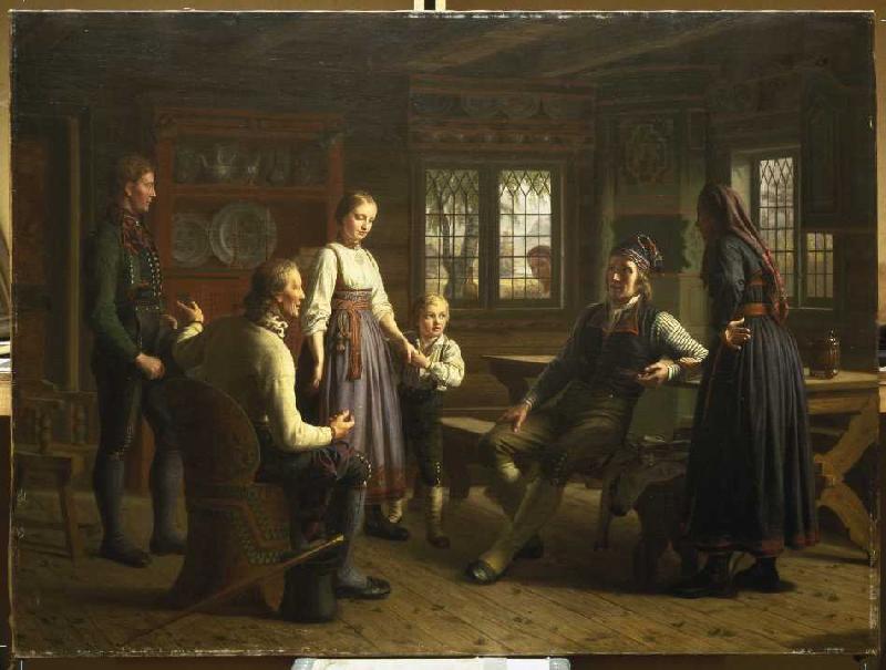 Der Vater als Fürsprecher seines Sohnes (Telemarken/Norwegen) from Heinrich Aug.Georg Schiott