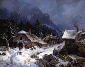 Schmiede im Winter from Heinrich Bürkel