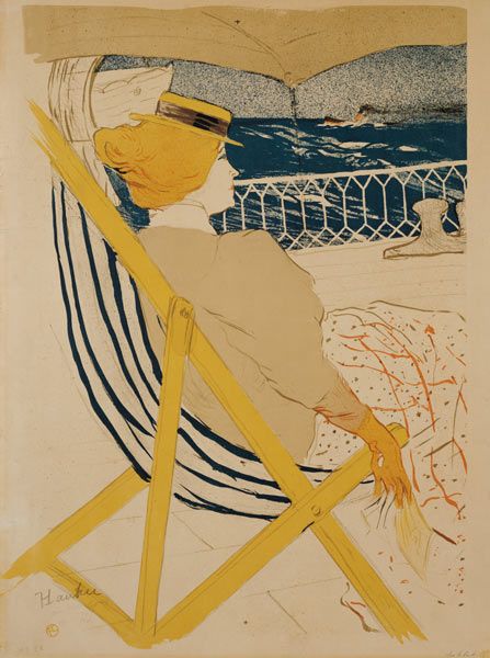 Dame an Bord einer Yacht. from Henri de Toulouse-Lautrec