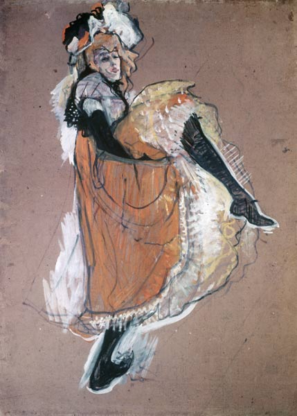 Jane Avril dancing from Henri de Toulouse-Lautrec