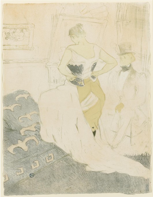 Woman Adjusting Her Corset from Henri de Toulouse-Lautrec