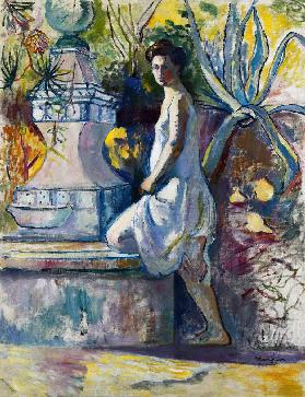 Jeanne am Brunnen, Villa Demiere, 1905