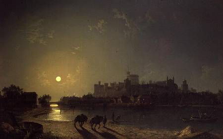 Moonlight View of Windsor Castle from the Thames from Henry Pether