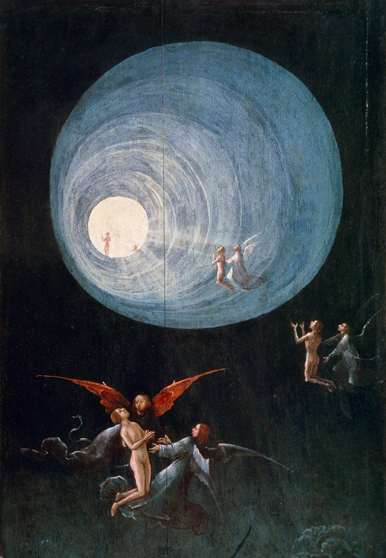 Der Aufstieg in das himmlische Paradies. Tafel der vier Jenseits-Darstellungen from Hieronymus Bosch