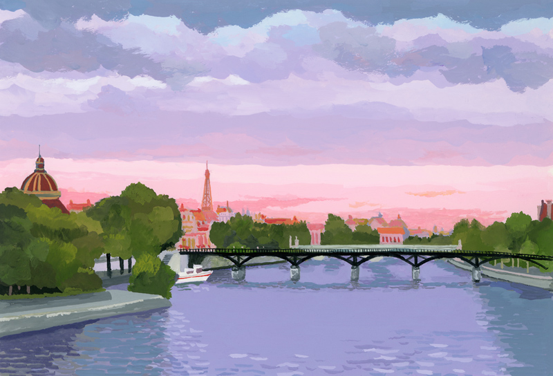 Sunset in Paris, the Seine river from Hiroyuki Izutsu