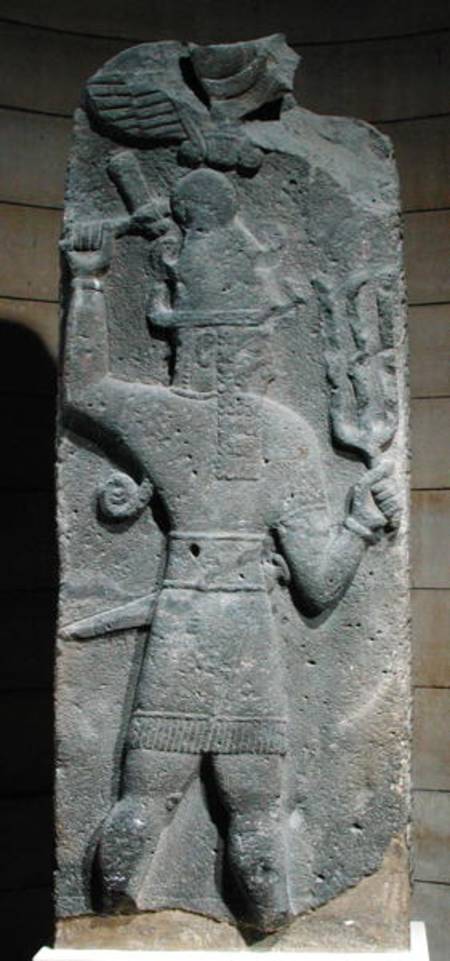 Stela of Teshub, Syrian storm god, from Tell Ahmar, Syria from Hittite