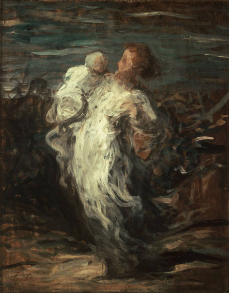 Daumier/ Mutter und Kind/Gem. 1865-70 from Honoré Daumier