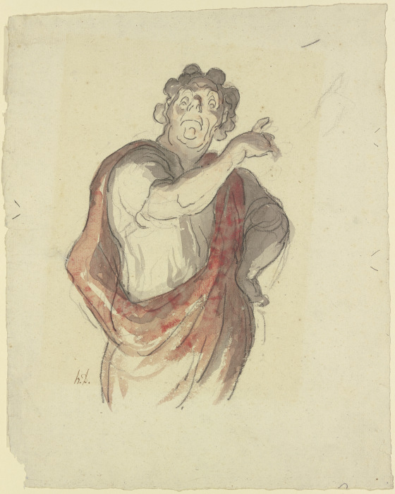 Der Tragöde from Honoré Daumier